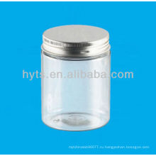 250 мл пластиковые ПЭТ косметические jar с алюминиевой крышкой